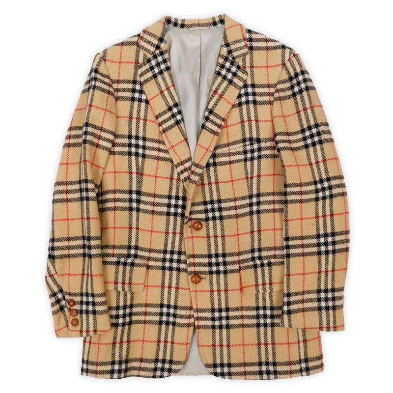 トップ Burberry's チェック柄 レトロ ジャケット バーバリー