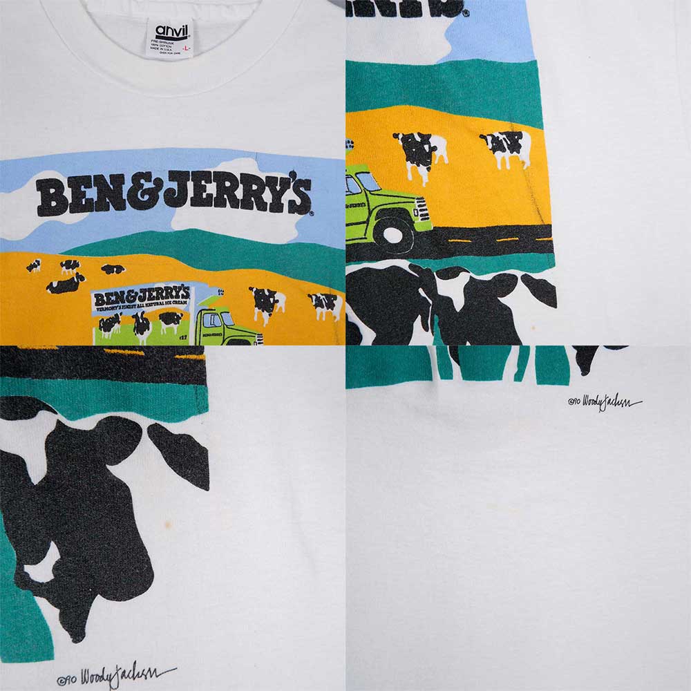 90's BEN&JERRY'S 両面プリントTシャツ 