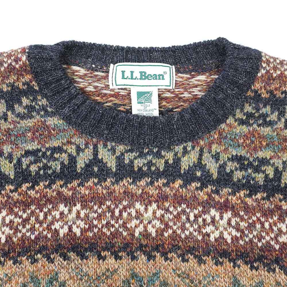 ノルディック柄フィッシャーマンUSA❗️L.L.Bean90sノルディック柄スコットランド製高品質 超美品