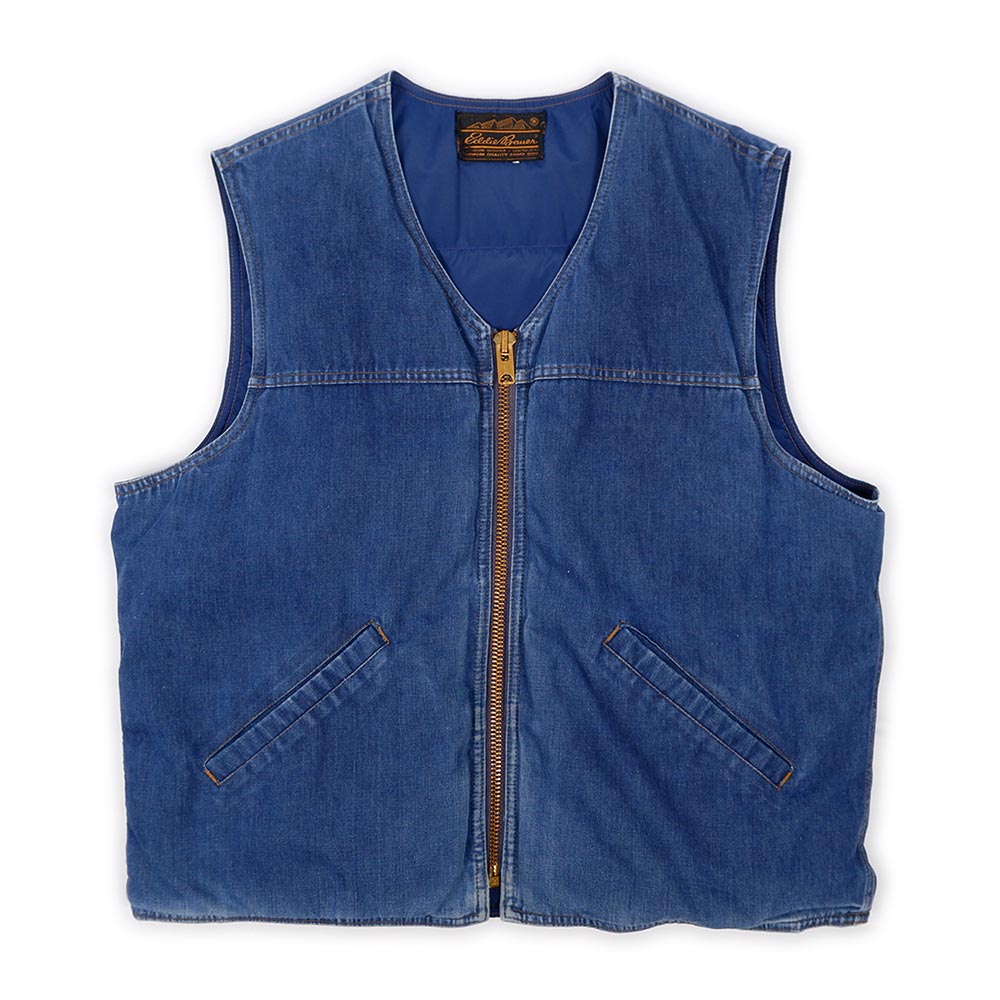 70's Eddie Bauer デニムダウンベストmtp08122104004655｜VINTAGE / ヴィンテージ-VEST / ベスト