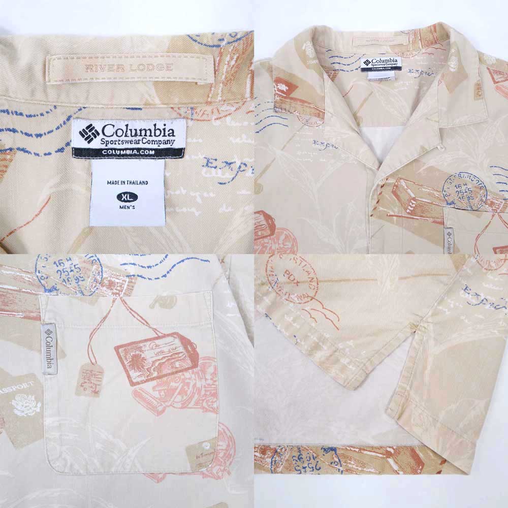 00's Columbia 総柄 S/S オープンカラーシャツmtp03072201502756｜VINTAGE / ヴィンテージ-SHIRT