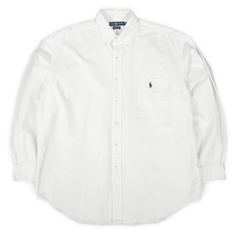 90's Polo Ralph Lauren ボタンダウンシャツ “BIG SHIRT / WHITE”