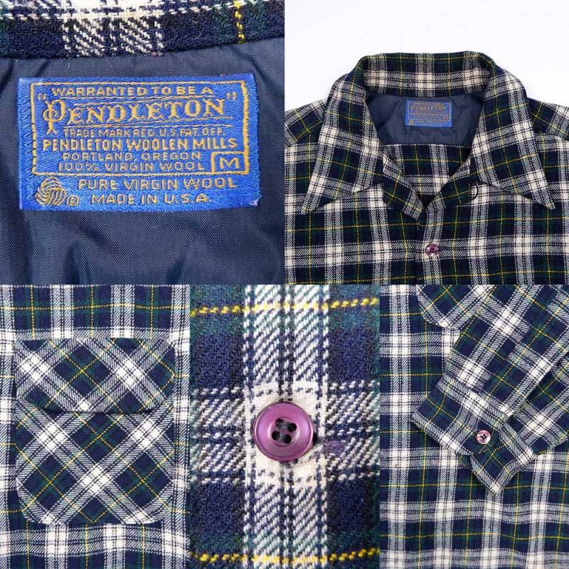 70's Pendleton ウールシャツ “GREEN”mtp039a3102002357｜VINTAGE / ヴィンテージ-SHIRT