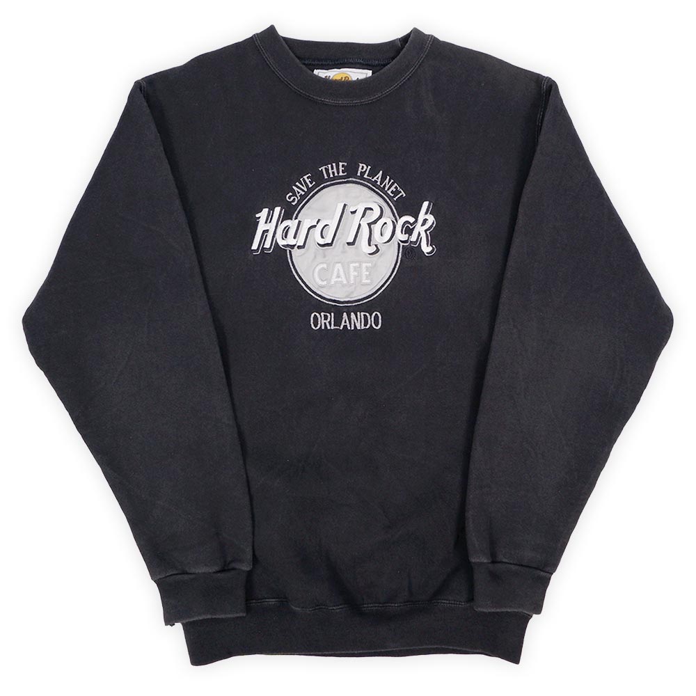 90's Hard Rock CAFE ロゴ刺繍 スウェットシャツ 