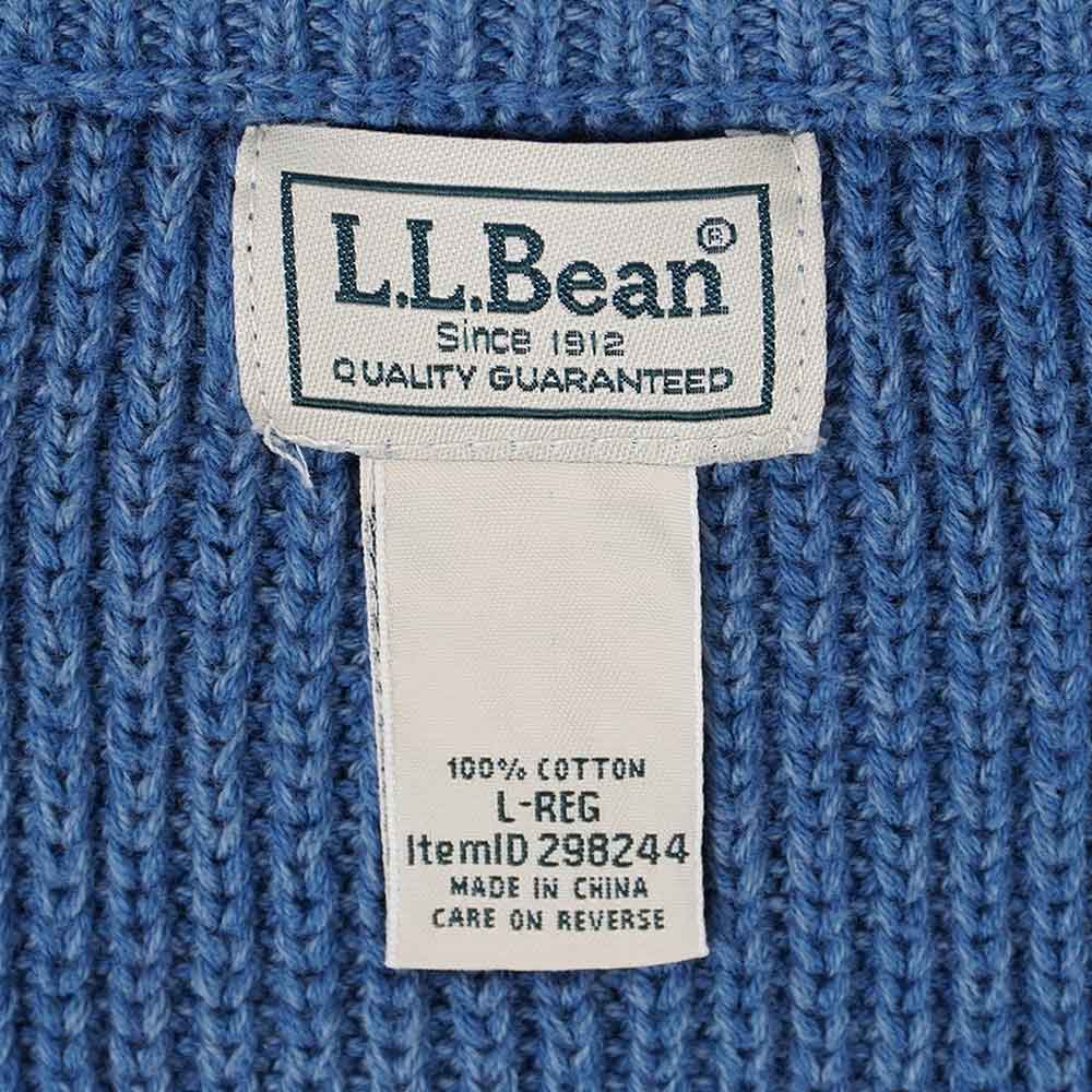 00's L.L.Bean コットンドライバーズニット “BLUE”mtp07291302000160