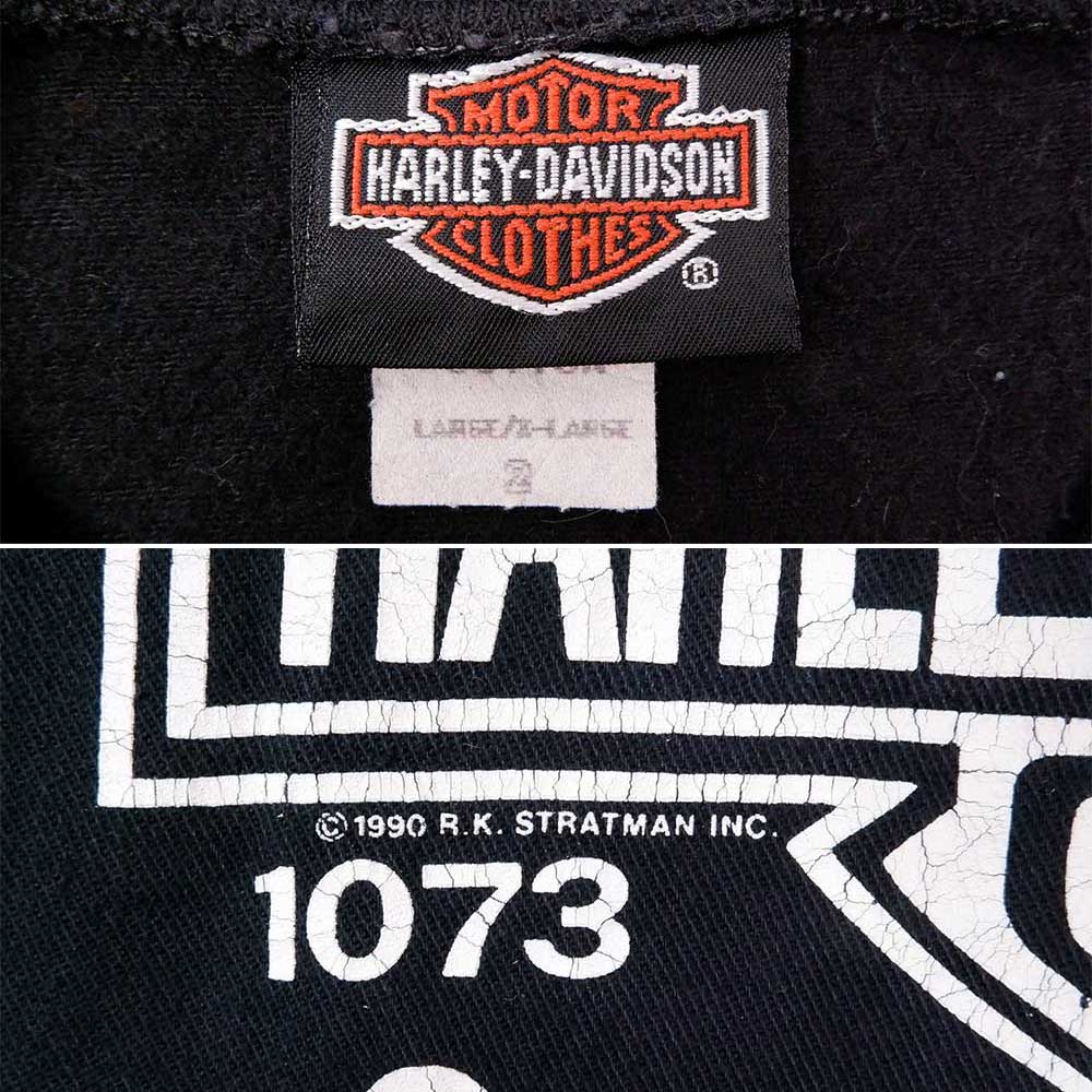 90's HARLEY-DAVIDSON スウェット型プルオーバー “MADE IN USA”