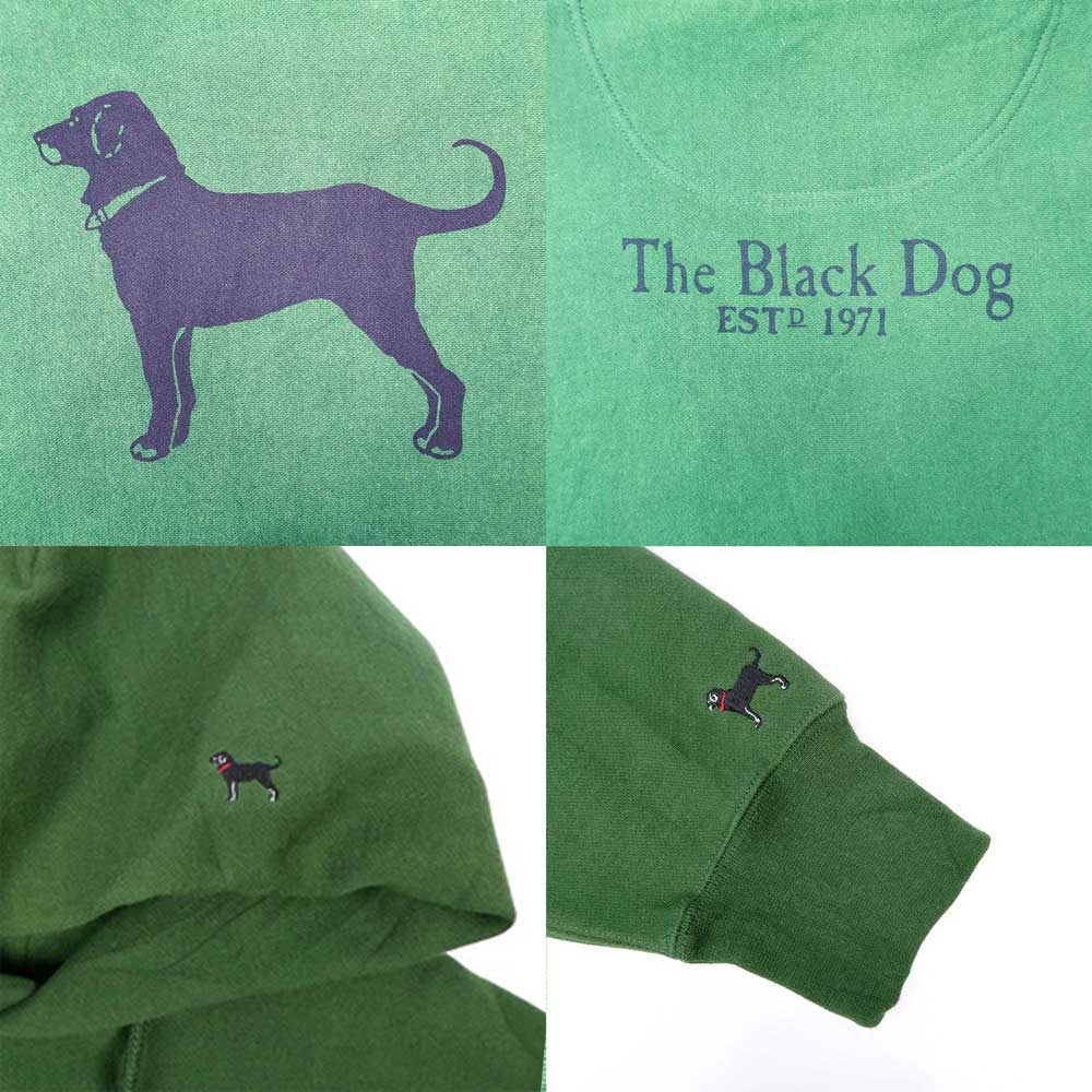 THE BLACK DOG リバースウィーブ スタンドカラー グリーン