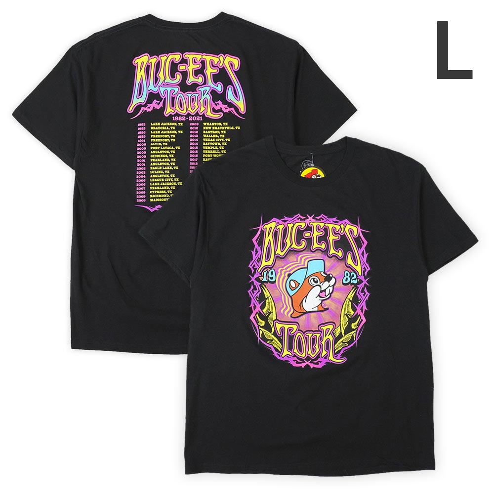 us　tシャツ　染み込みプリント　黒　90s   buc-ees