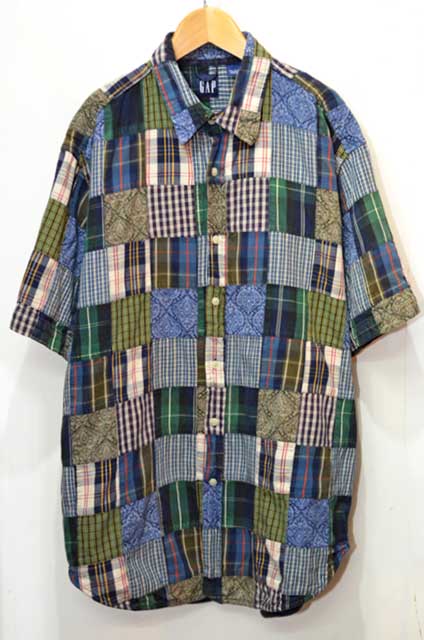 90-00's GAP S/S パッチワークシャツmtp03962001502065｜VINTAGE / ヴィンテージ-SHIRT / シャツ