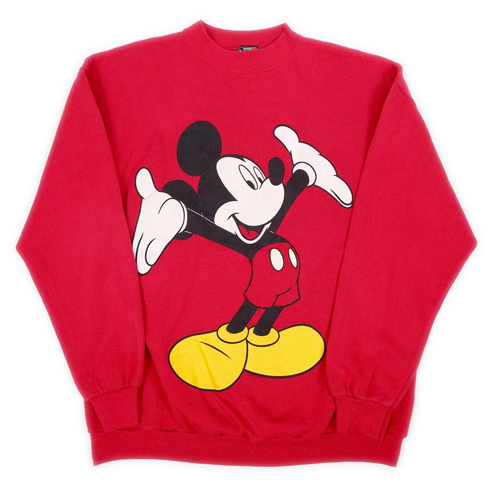 90's MICKEY MOUSE キャラクタープリント スウェット “MADE IN USA”mtp04041701751565