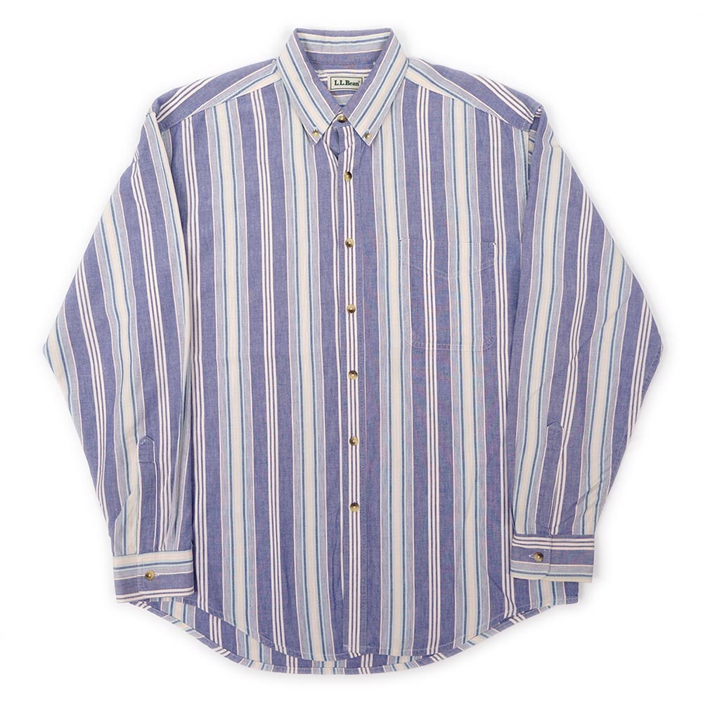 90's L.L.Bean マルチストライプ柄 ボタンダウンシャツ 