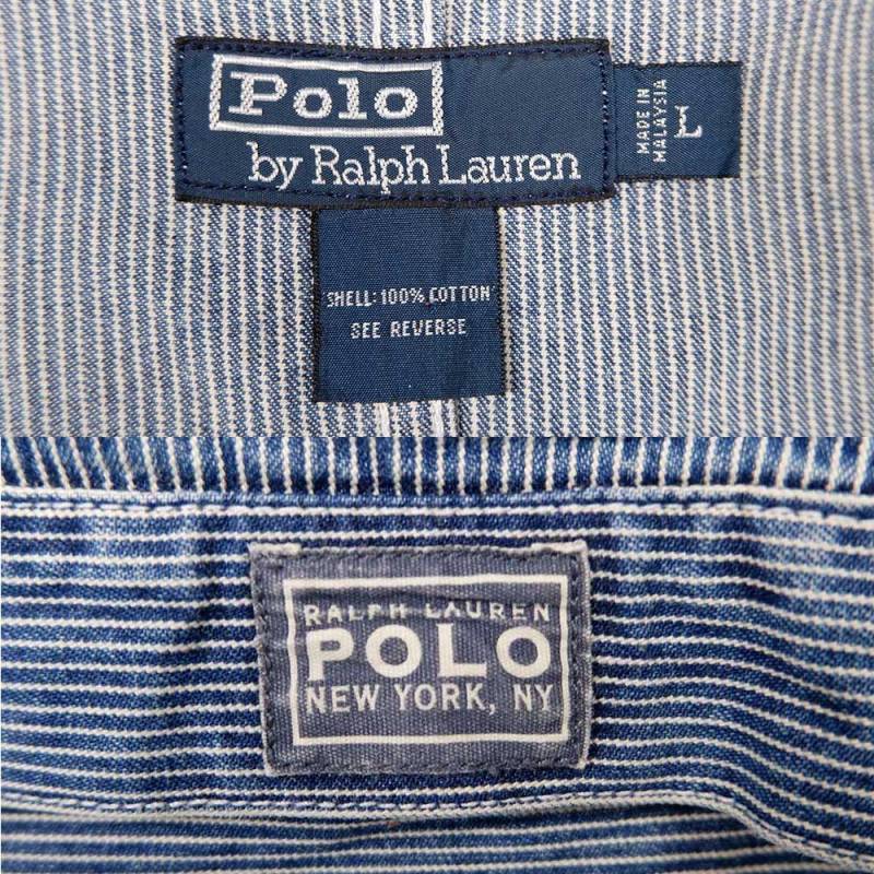 90's Polo Ralph Lauren ヒッコリーストライプ柄 ワークジャケット