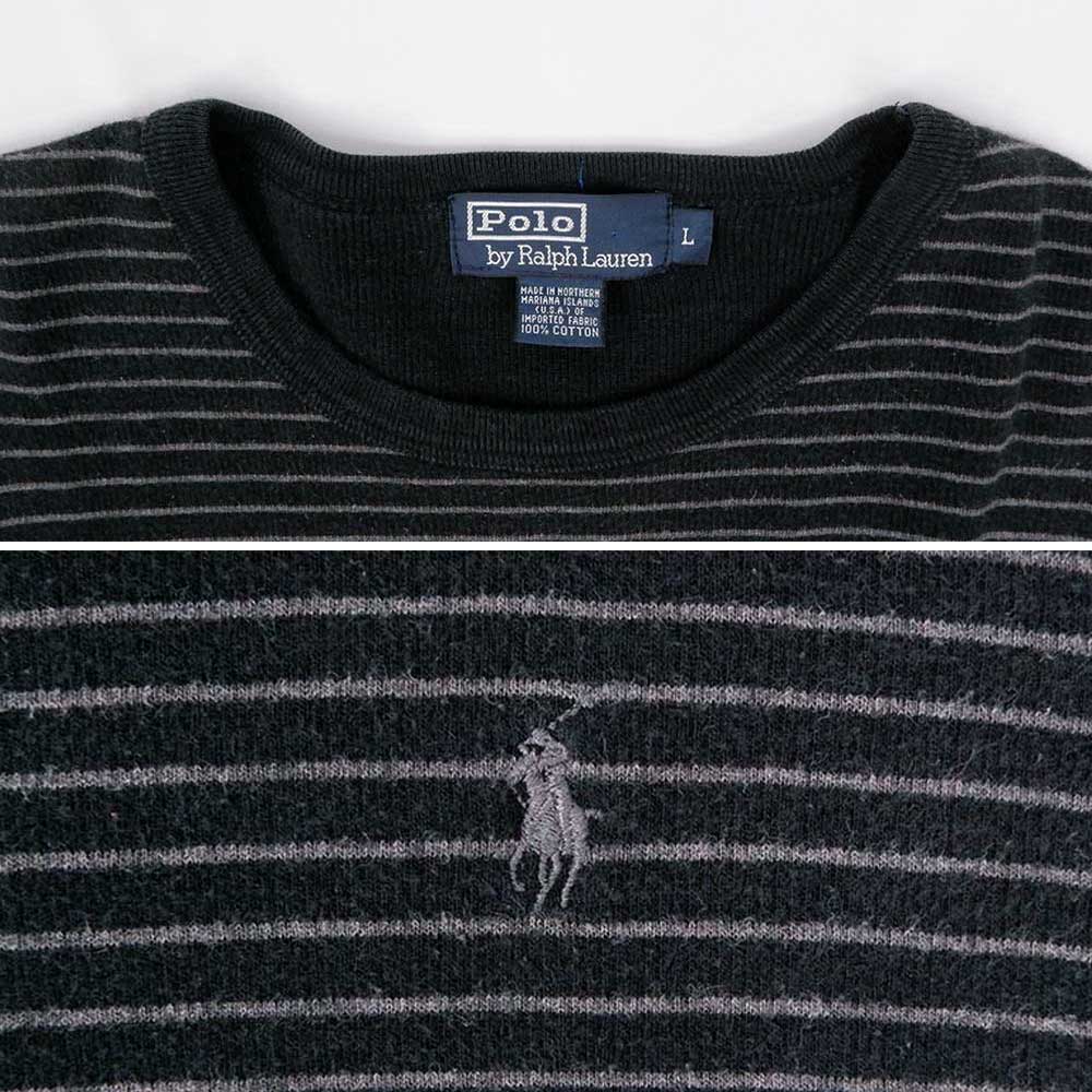 90's Polo Ralph Lauren 2PLY ボーダー柄 カットソーmtp01190701006868｜VINTAGE