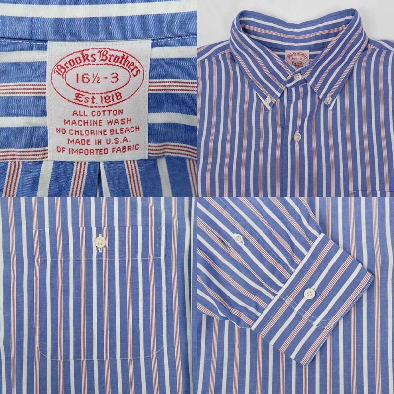 90's Brooks Brothers マルチストライプ柄 ボタンダウンシャツ “MADE 