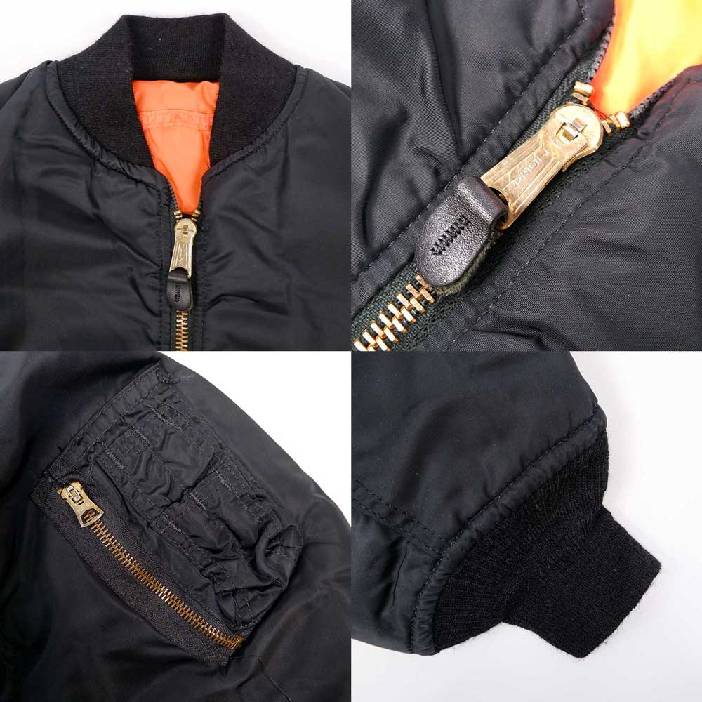90's ALPHA MA-1フライトジャケット “BLACK”mot019c1503003069 