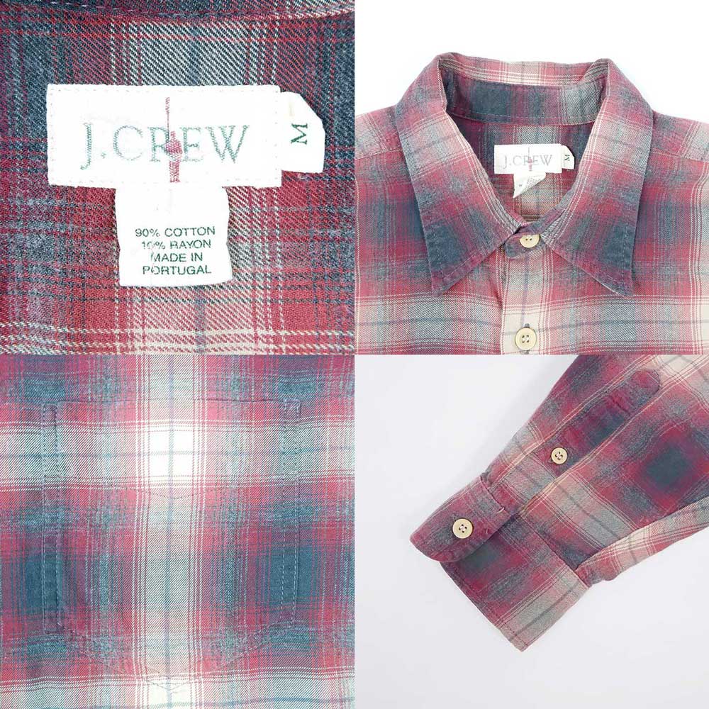 オンブレチェック 90s J.CREW USA製 vintageシャツ