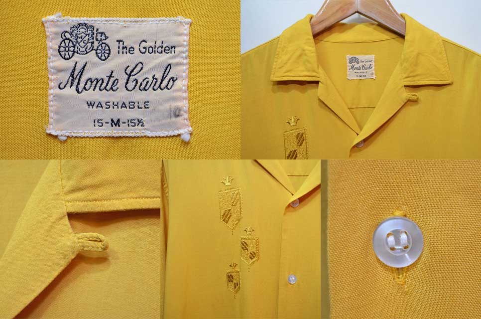 60's The Golden Monte Carlo S/S レーヨンオープンカラーシャツ