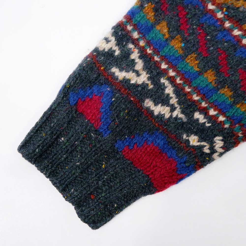 90's LANDS' END ネイティブ柄 ウールニット “HAND KNIT