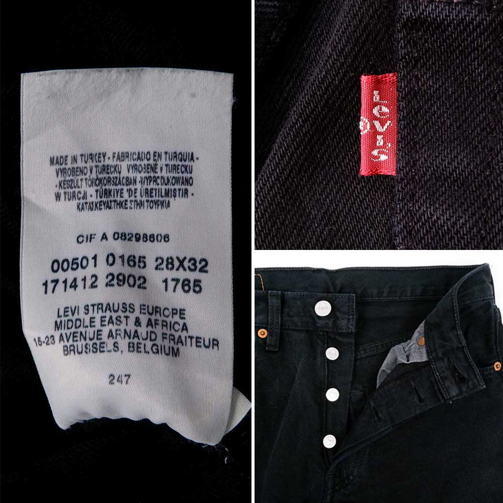 Early 00's Euro Levi's 501 ブラックデニムパンツ “W28 L32”