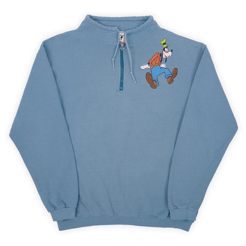 90's Disney ハーフZIP スウェット “MADE IN USA