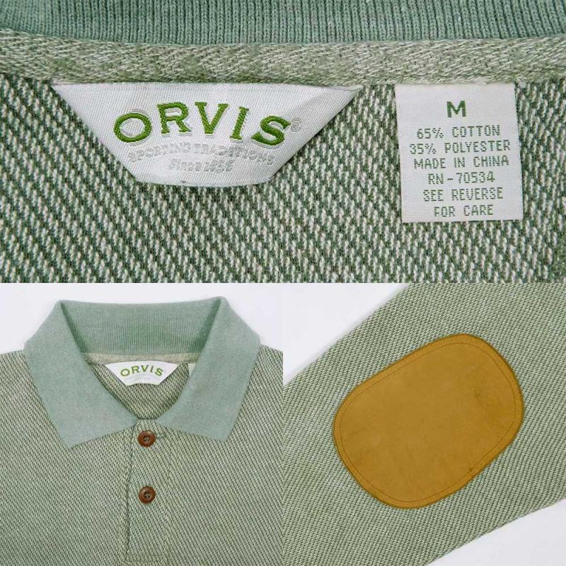 90's ORVIS エルボーパッチ付き ポロスウェットmtp02142101255174｜VINTAGE / ヴィンテージ-SWEAT