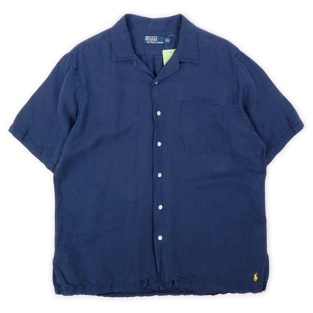 90's Polo Ralph Lauren S/S オープンカラーシャツ “LINEN × SILK”mtp03162302405875