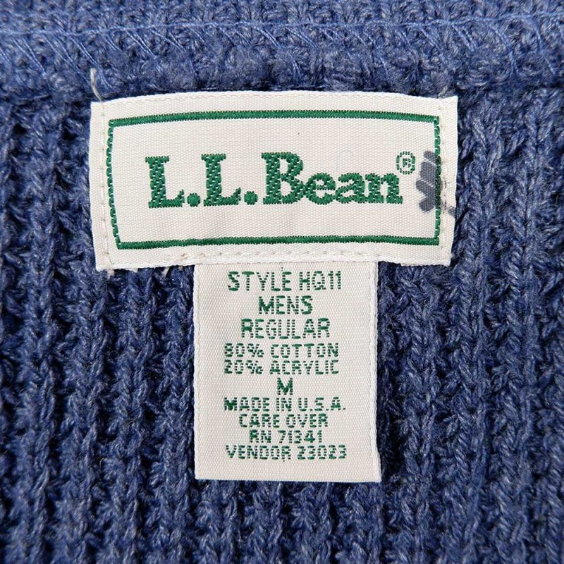 90's L.L.Bean ヘンリーネック コットンニット “MADE IN USA”