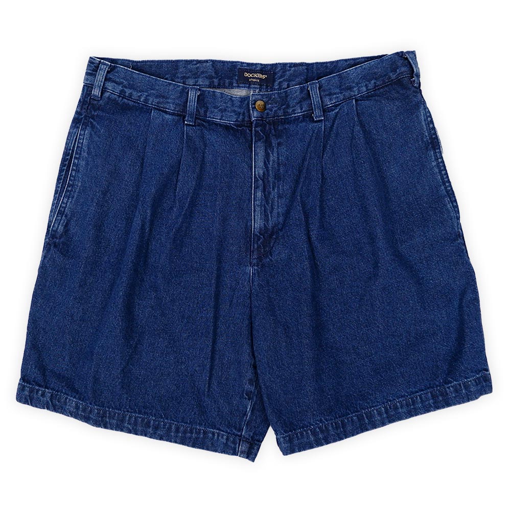 00s DOCKERS ドッカーズ 2タック デニム ショーツ 濃紺 リーバイス