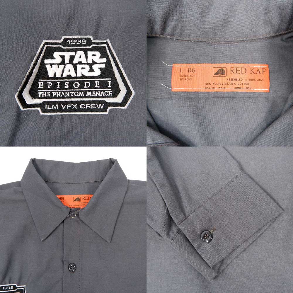 90's RED KAP L/S ワークシャツ “STAR WARS EPISODE 1 ILM VFX CREW