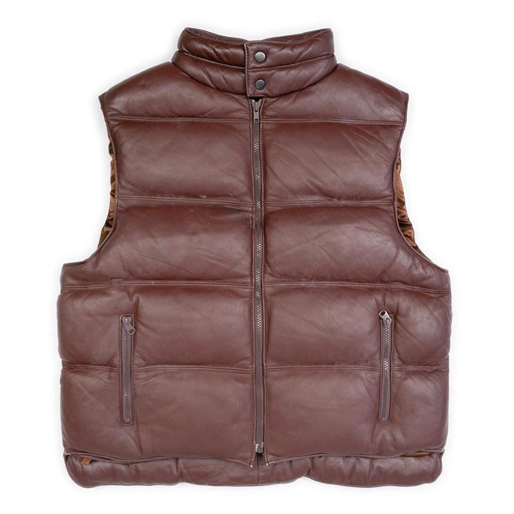 80's Phillipe Monet レザーダウンベストmtp080c0502254176｜VINTAGE / ヴィンテージ-VEST