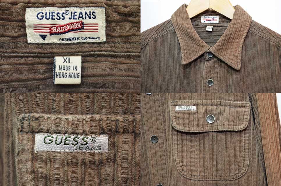 90's GUESS JEANS コーデュロイシャツmtp03962401502080｜VINTAGE / ヴィンテージ-SHIRT /  シャツ｜usedvintage box Hi-smile