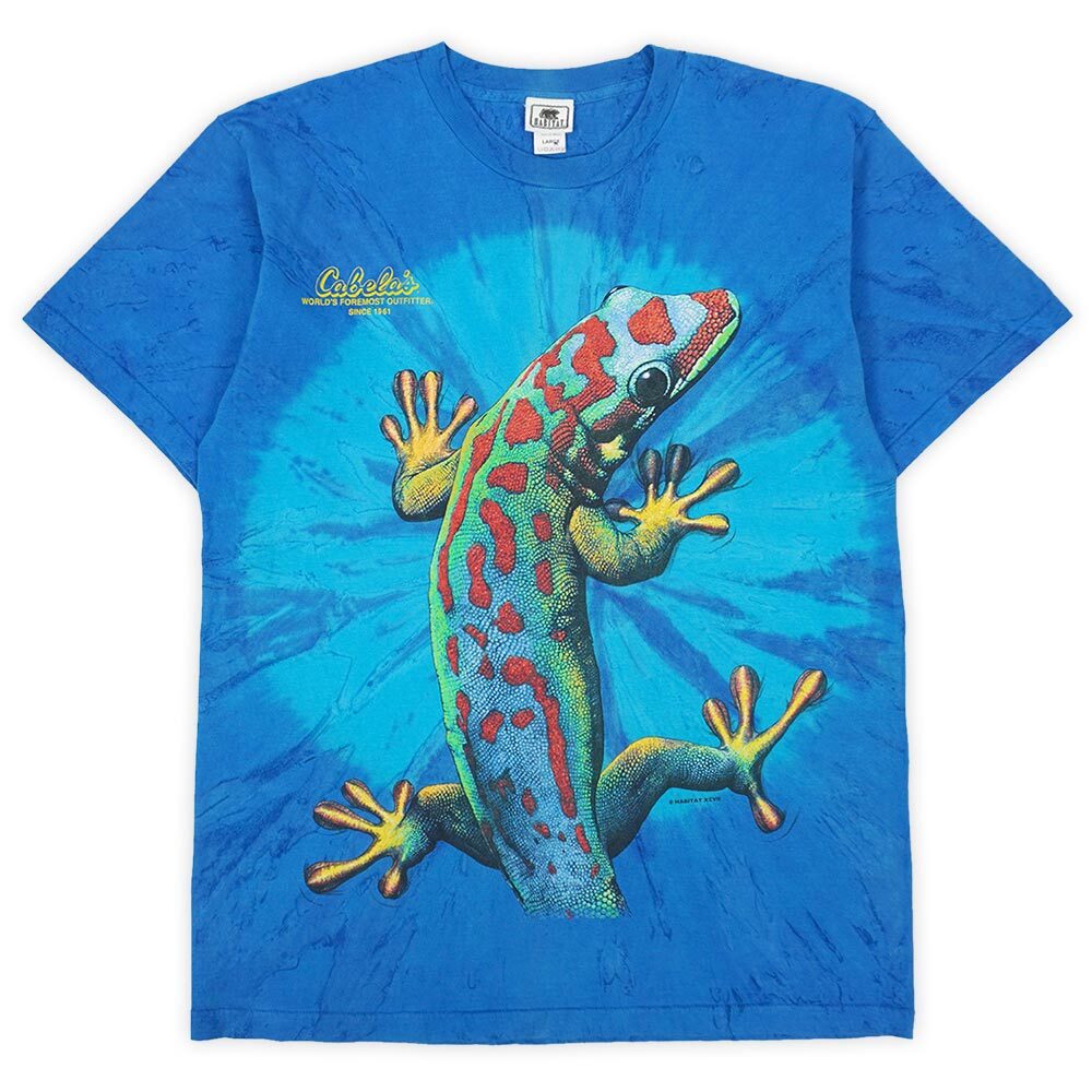 90's HABITAT タイダイ染め プリントTシャツ 