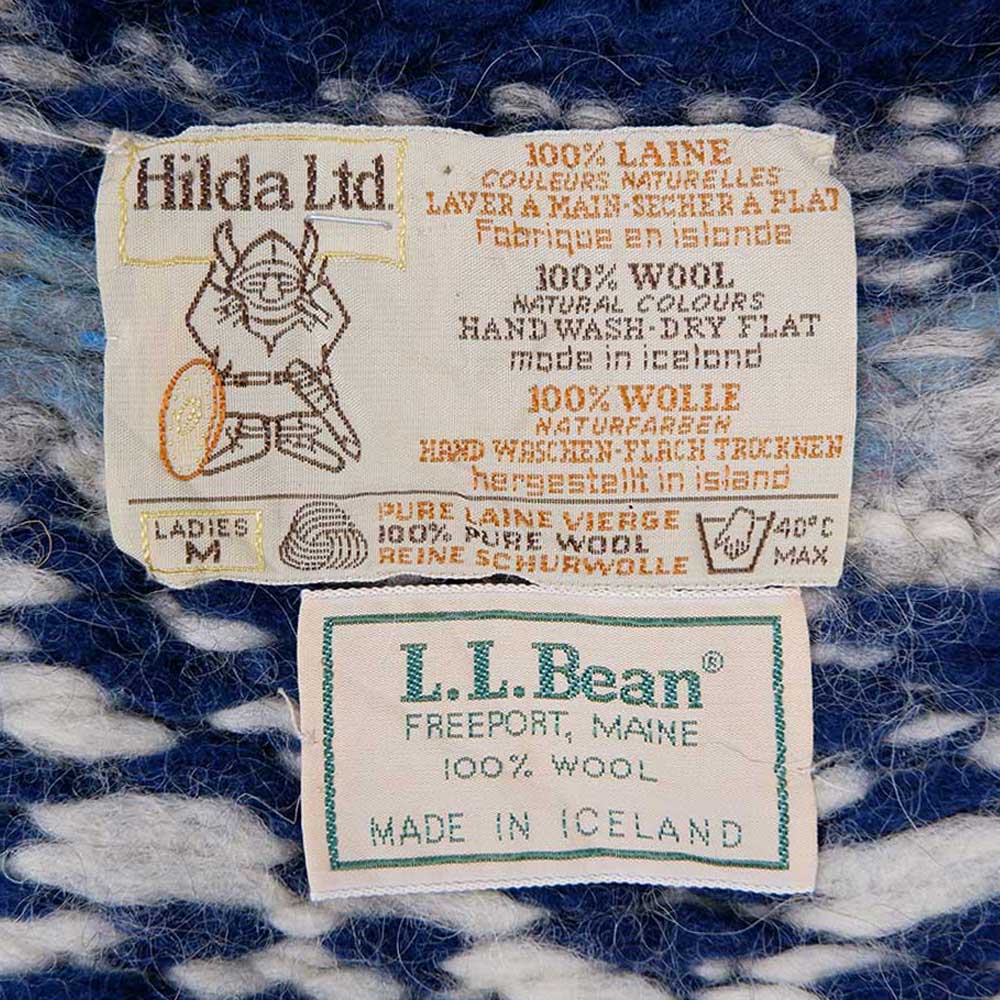 袖丈約4380s L.L.Bean × Hilda Ltd ノルディック柄 ウールニット