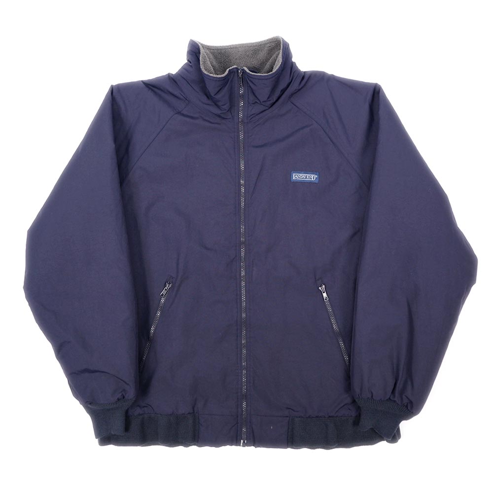 90's LANDS' END フリースライナー ナイロンジャケット "NAVY"mot01020601503182｜VINTAGE