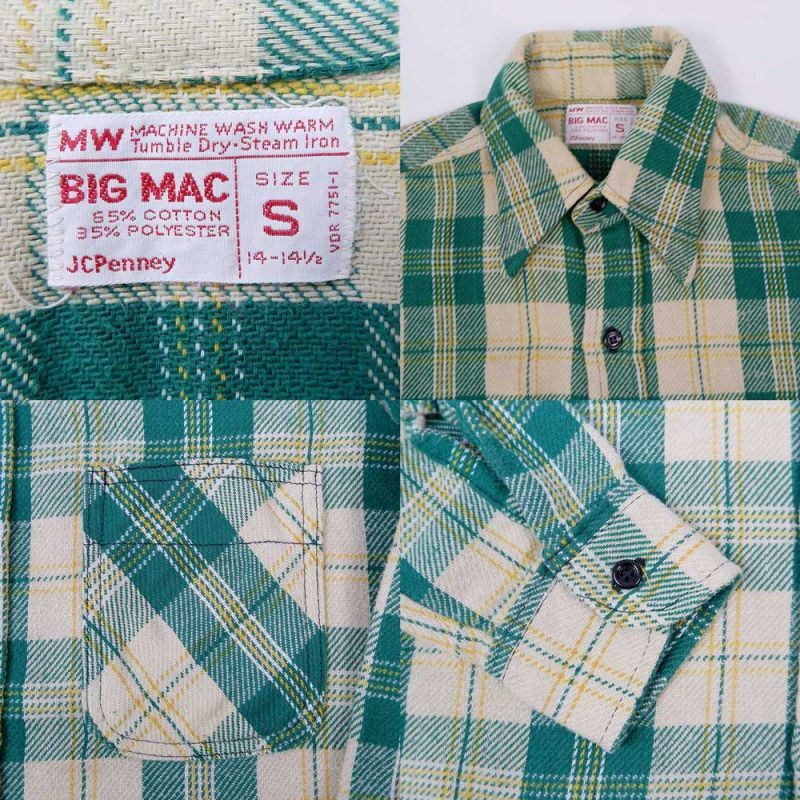 70s BIGMAC ヘビー　ネルシャツ　ヴィンテージ