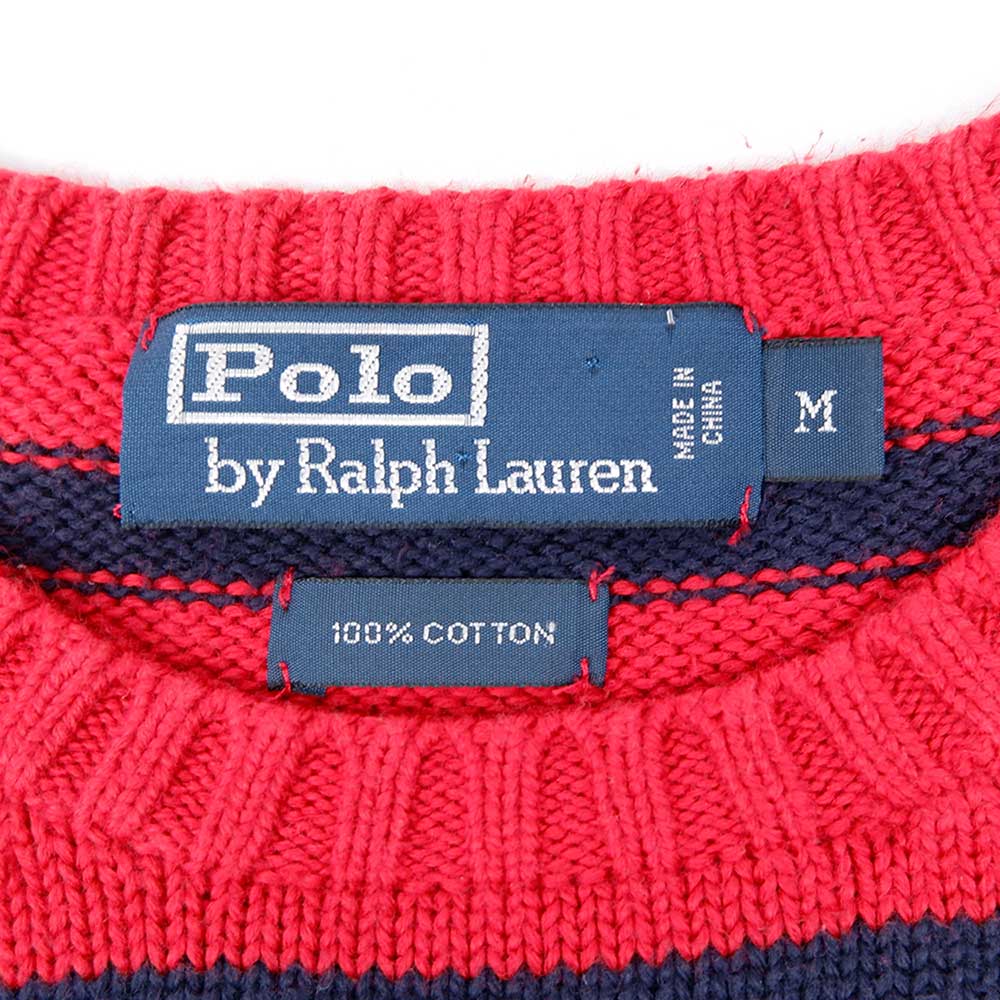 90's Polo Ralph Lauren ボーダー柄 コットンニットmtp079b0801501087 