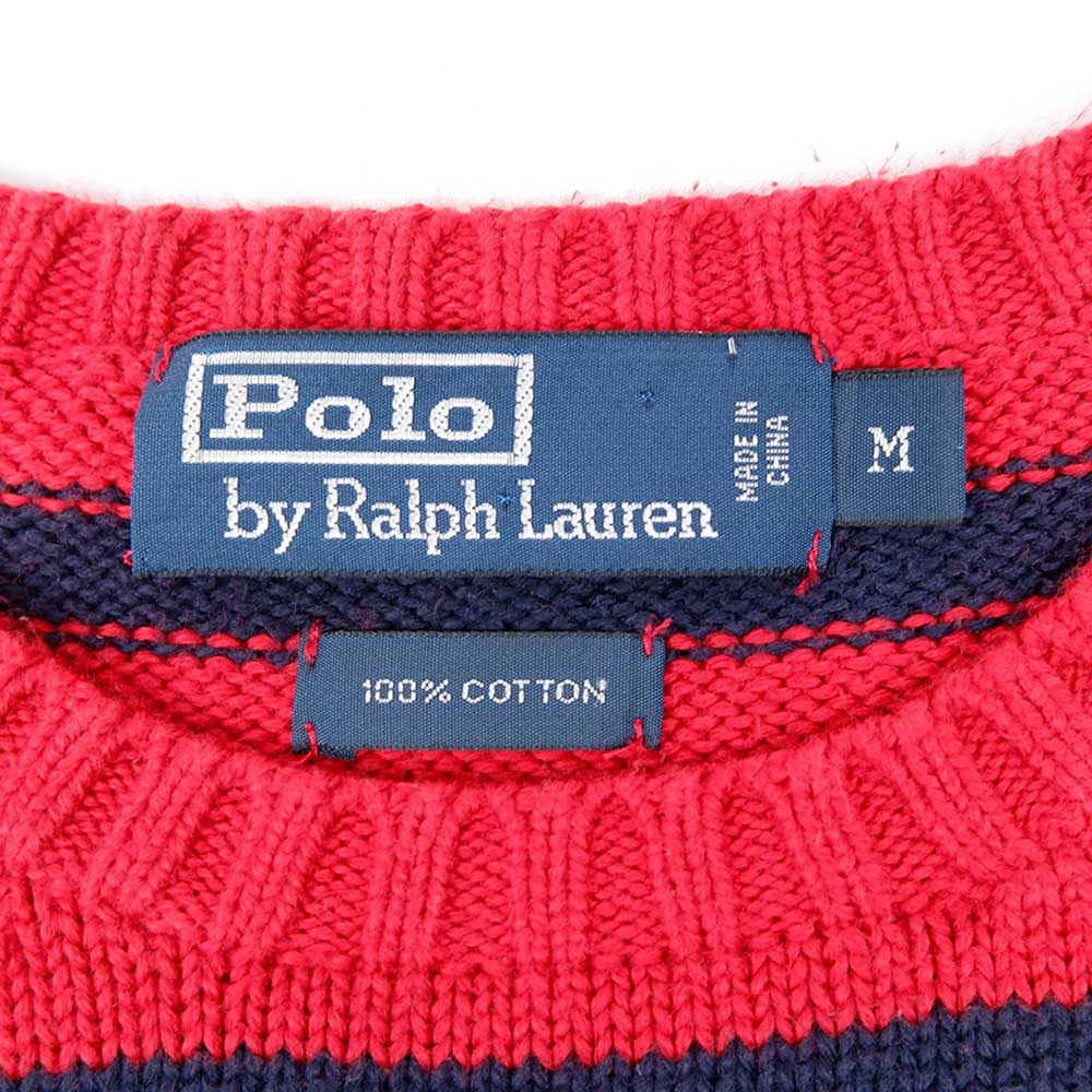 90's Polo Ralph Lauren ボーダー柄 コットンニットmtp079b0801501087