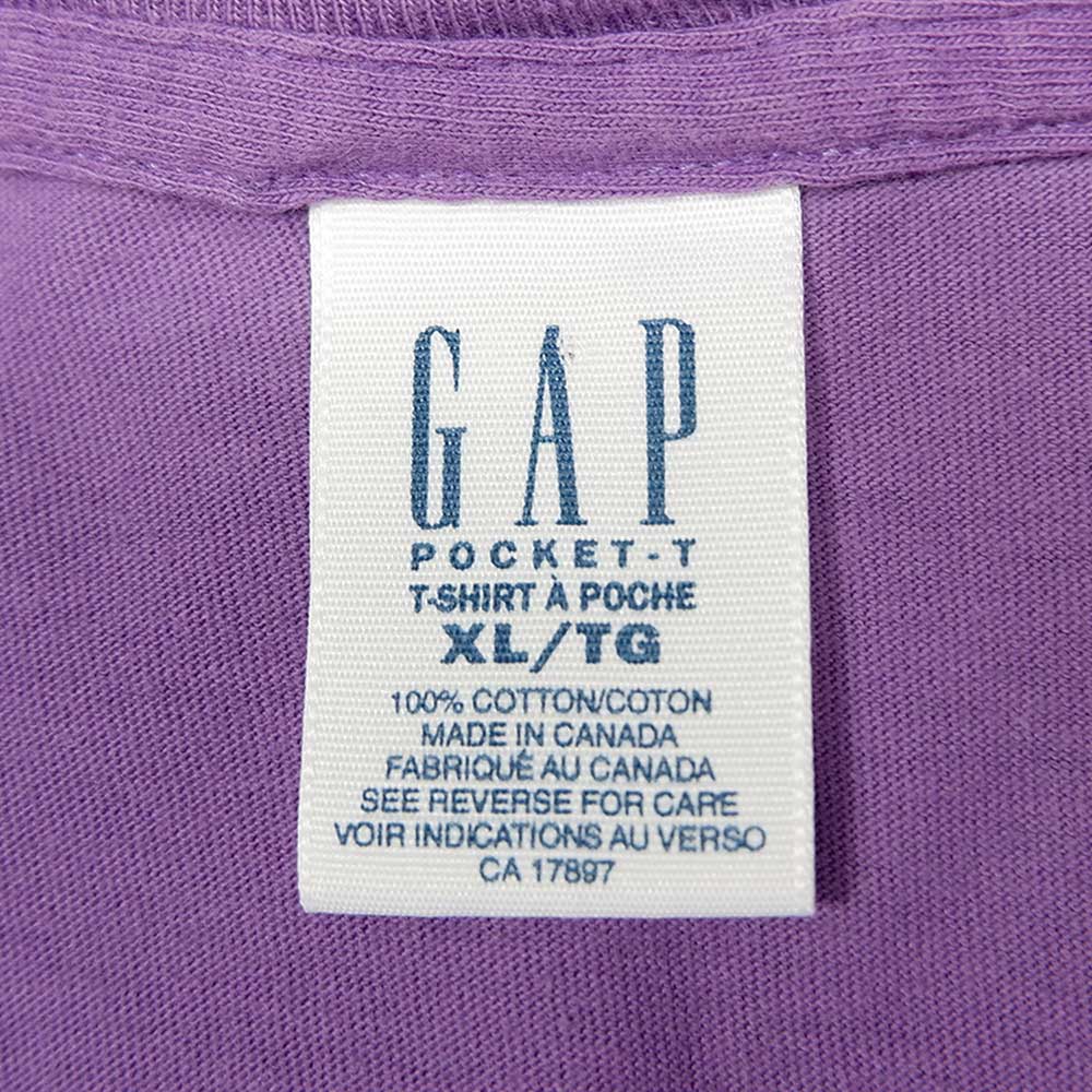 90's OLD GAP ポケットTシャツ “MADE IN CANADA / PURPLE 