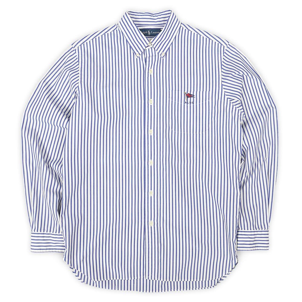 90's Polo Ralph Lauren ストライプ柄 ボタンダウンシャツ 
