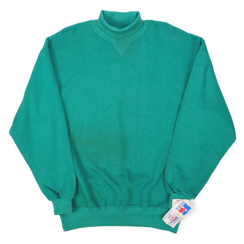 90's RUSSELL タートルネック スウェット “EMERALD / MADE IN USA ...