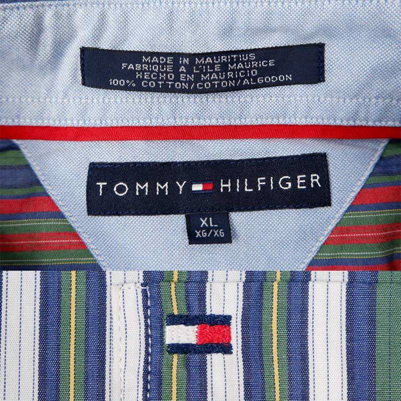 TOMMY HILFIGER マルチストライプ柄 ボタンダウンシャツ