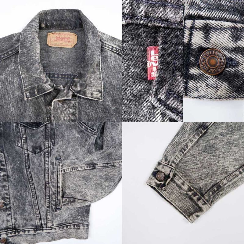 80's Levi's 70507-0253 ブラックデニムジャケット 