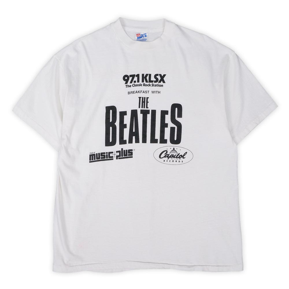 90's 97.1 KLSX プリントTシャツ “BREAKFAST WITH THE BEATLES / MADE IN USA”
