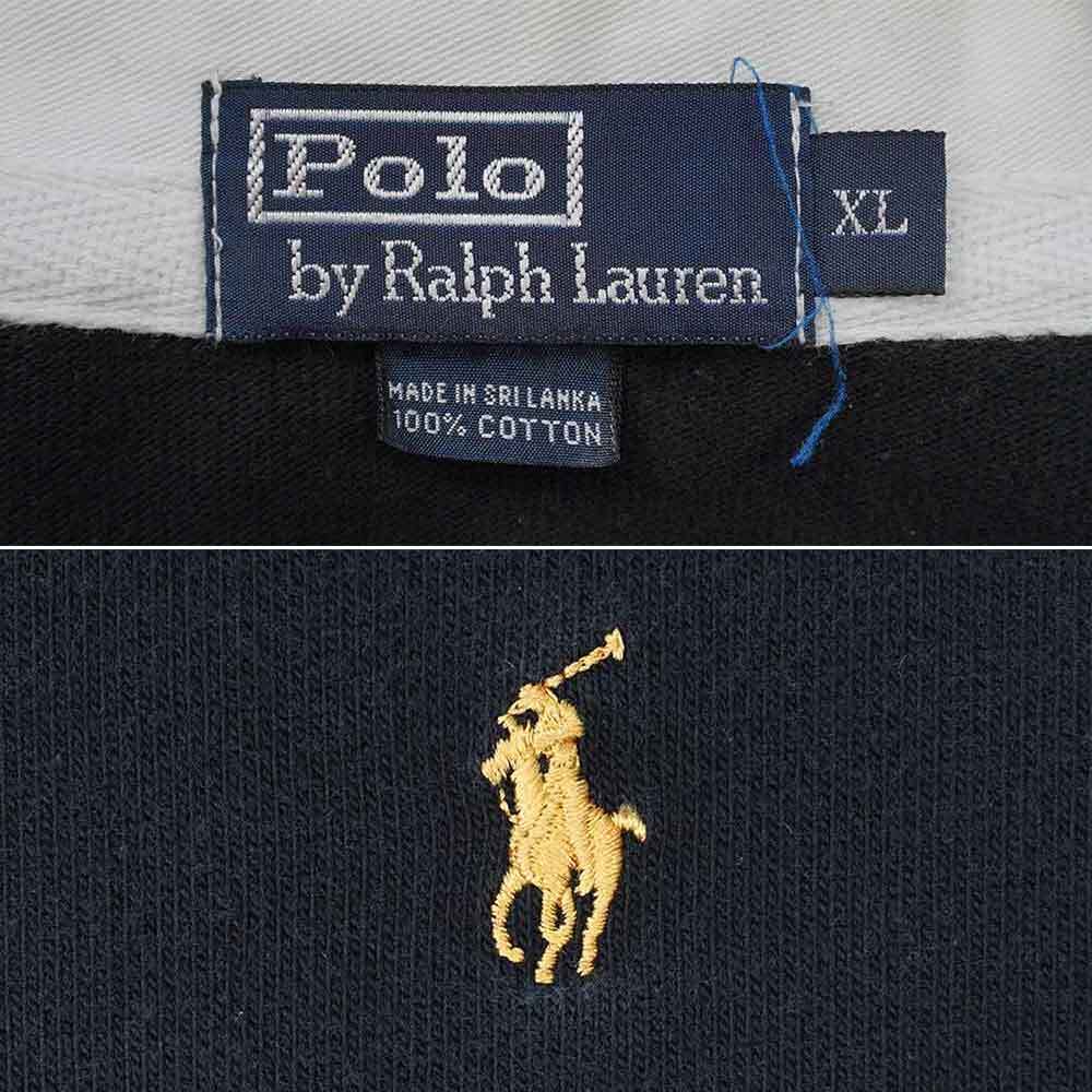 90's Polo Ralph Lauren ラガーシャツ “BLACK × WHITE