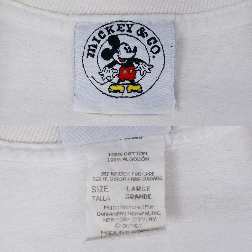 90's MICKEY MOUSE 両面プリントTシャツ “青パン”