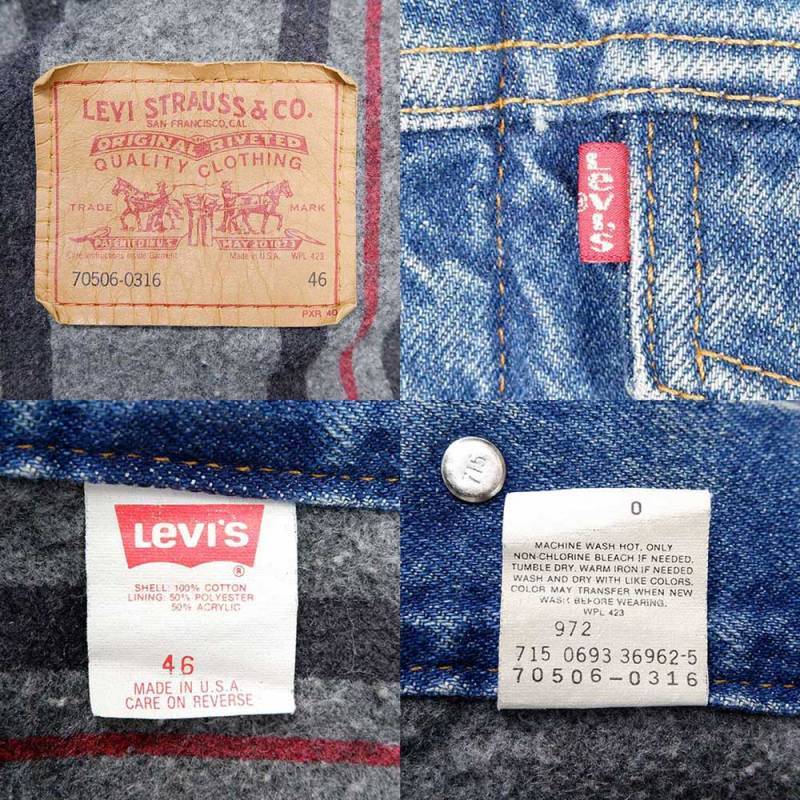 90's Levi's 70506-0316 デニムジャケット “SIZE 46”mot01021003003192｜VINTAGE