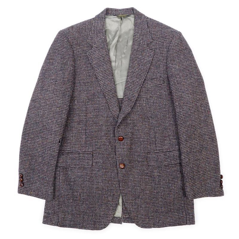 80's Harris Tweed ウールテーラードジャケット "MADE IN USA"mot01121301504592｜VINTAGE