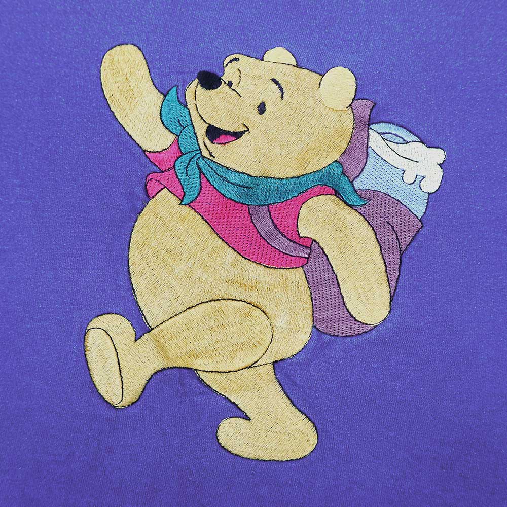 90 S Winnie The Pooh キャラクター刺繍 スウェットmtp Vintage ヴィンテージ Sweat Parka スウェット パーカ Used Vintage Box Hi Smile