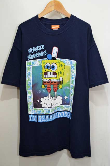 Spongebob キャラクタープリント Tシャツmtp Vintage ヴィンテージ T Shirt Tシャツ Used Vintage Box Hi Smile