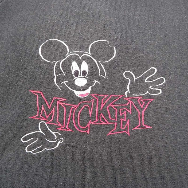 90 S Mickey Mouse キャラクター刺繍 スウェット Made In Usa Mtp Vintage ヴィンテージ Sweat Parka スウェット パーカ Used Vintage Box Hi Smile